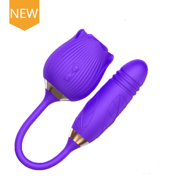 SKU-02-Purple suction rose dildo