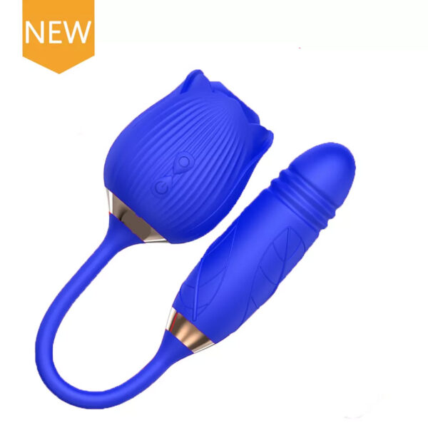 SKU-03-Blue suction rose dildo